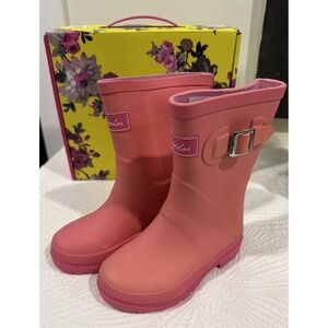 Joules Girls Pink Rain Boots Size 11